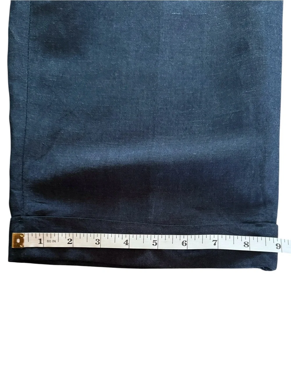 Louis Raphael Tailored Linen Blend Dress Pants Dark Navy Pleated 38x30 Classic